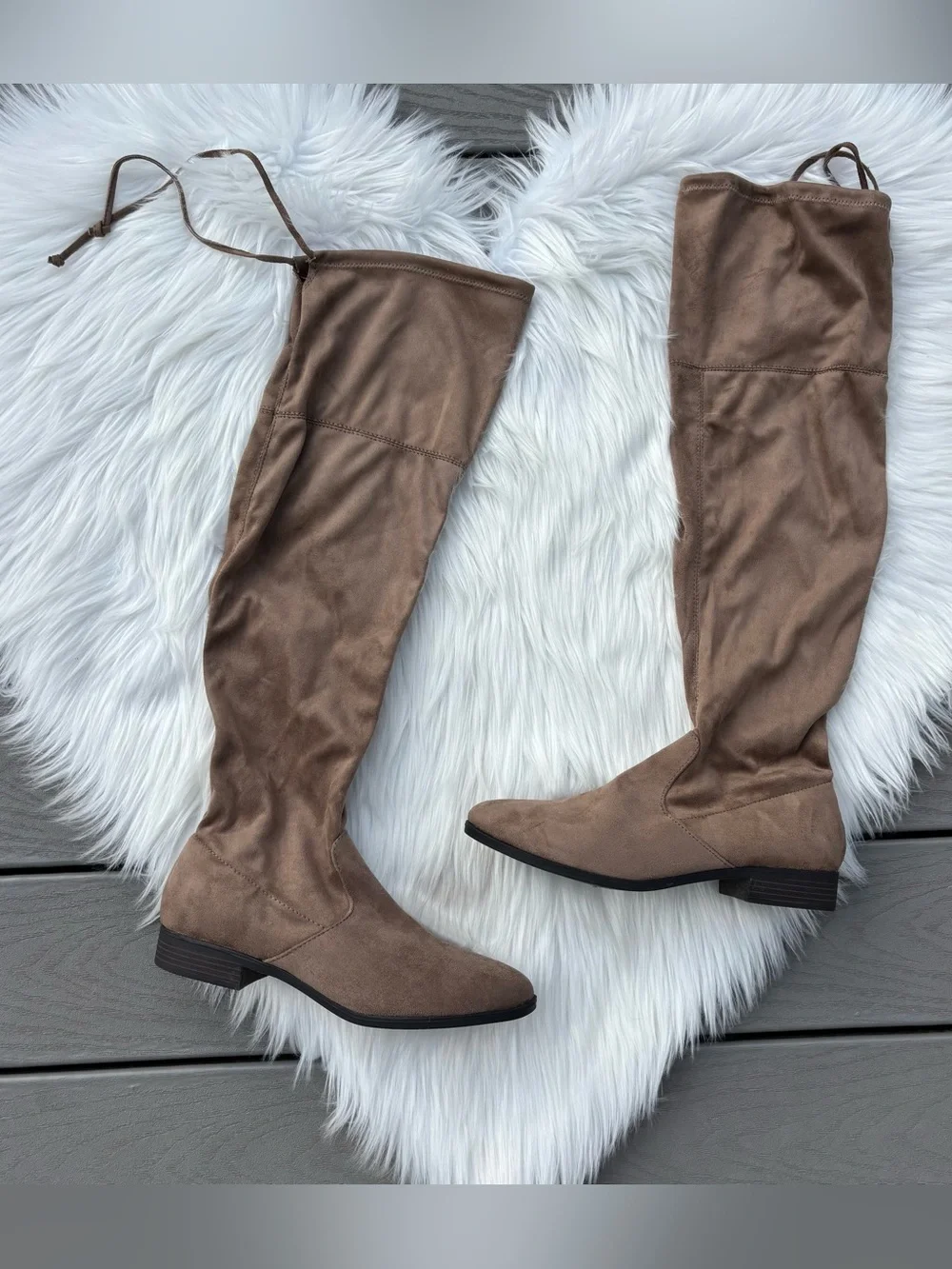 Suede Knee High Boots